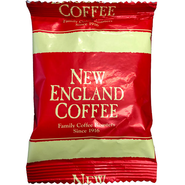 A bag of New England Coffee Blend blend that we offer in our office coffee service