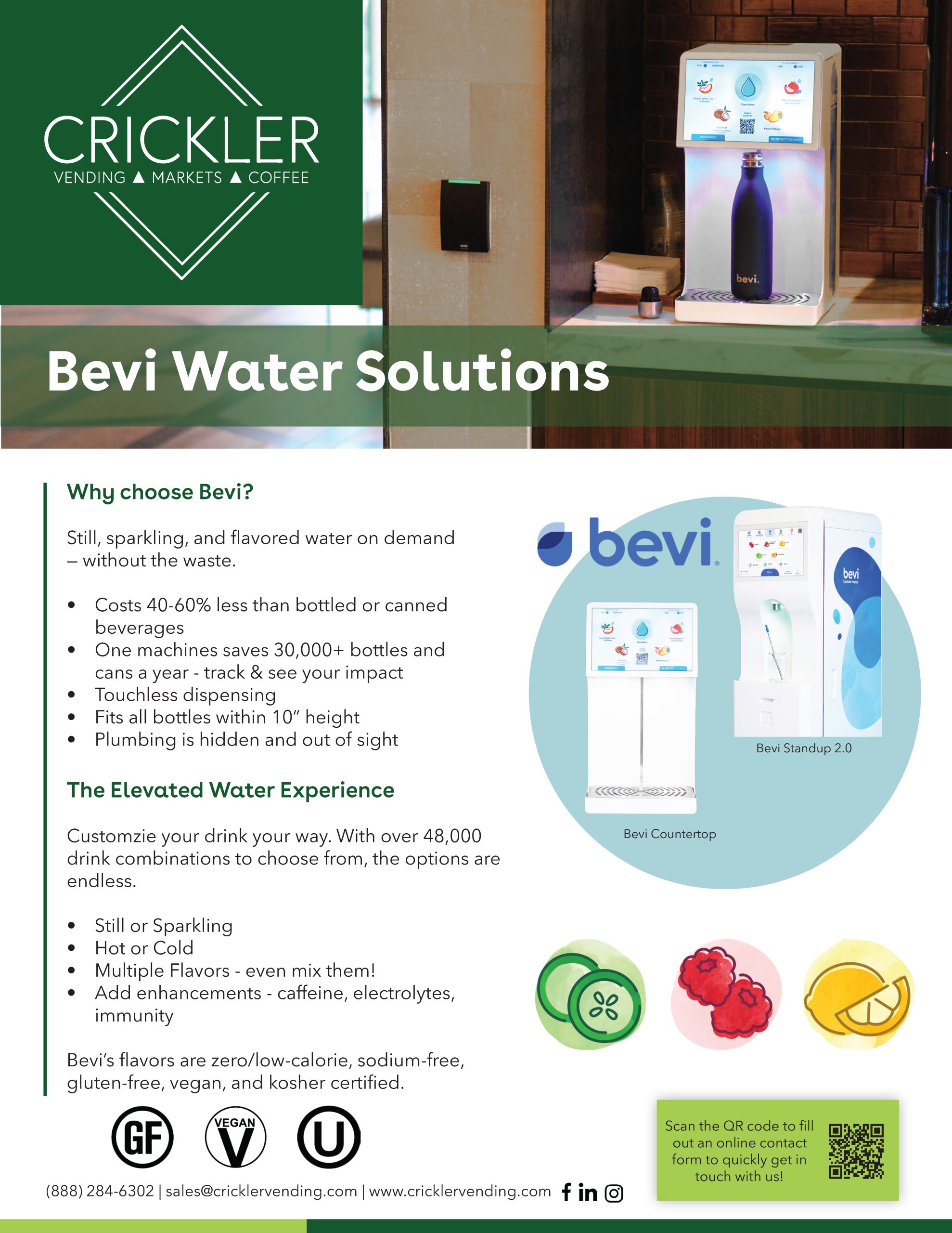 the bevi water solutions sell sheet preview